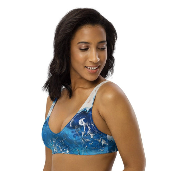 Haut de maillot de bain éco-responsable Push-Up rembourré Couleurs Lagon BLEU OCEAN - Couleurs Lagon