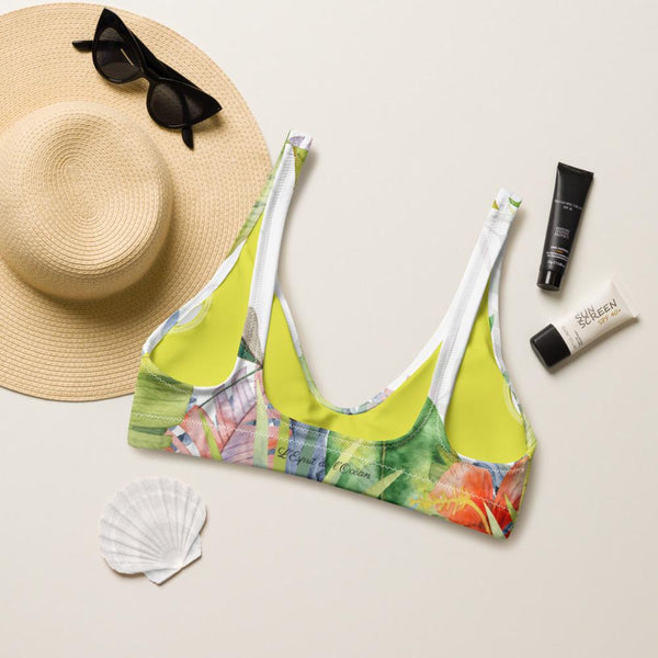 Haut de maillot de bain éco-responsable Push-Up rembourré Couleurs Lagon FLORAL 1 - Couleurs Lagon