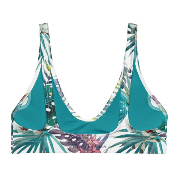 Haut de maillot de bain éco-responsable Push-Up rembourré Couleurs Lagon FLORAL 2 - Couleurs Lagon