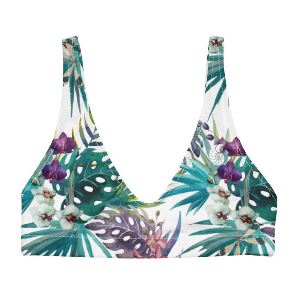Haut de maillot de bain éco-responsable Push-Up rembourré Couleurs Lagon FLORAL 2 - Couleurs Lagon
