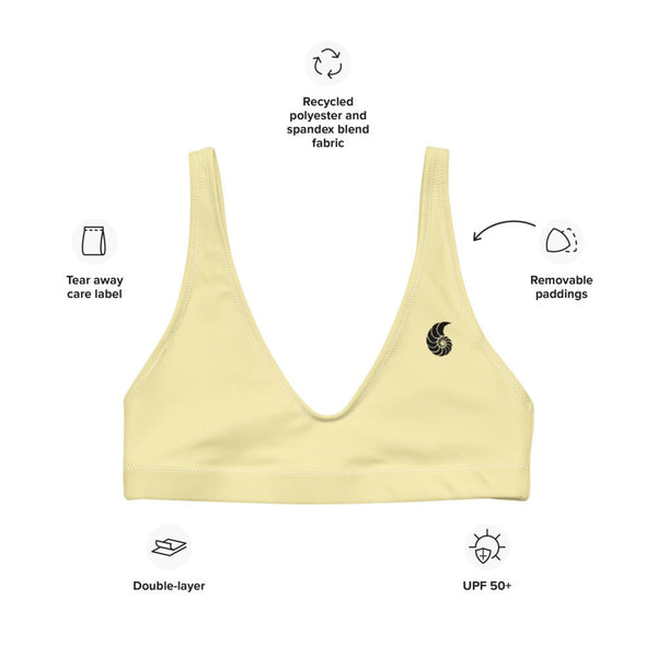 Haut de maillot de bain éco-responsable rembourré Couleurs Lagon BANANA - Couleurs Lagon