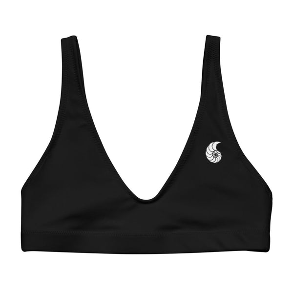 Haut de maillot de bain éco-responsable rembourré Couleurs Lagon BLACK - Couleurs Lagon