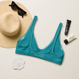 Haut de maillot de bain éco-responsable rembourré Couleurs Lagon BLUE - Couleurs Lagon