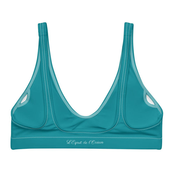 Haut de maillot de bain éco-responsable rembourré Couleurs Lagon BLUE - Couleurs Lagon