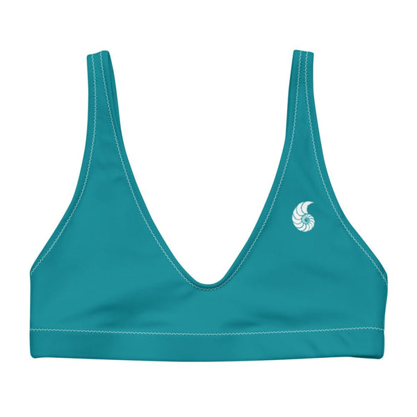 Haut de maillot de bain éco-responsable rembourré Couleurs Lagon BLUE - Couleurs Lagon
