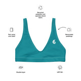 Haut de maillot de bain éco-responsable rembourré Couleurs Lagon BLUE - Couleurs Lagon