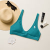 Haut de maillot de bain éco-responsable rembourré Couleurs Lagon BLUE - Couleurs Lagon