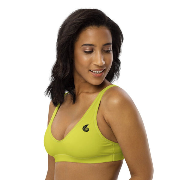 Haut bikini éco citron doublé — côté Couleurs Lagon