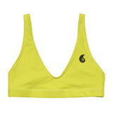 Bikini top rembourré citron surf plage — avant Couleurs Lagon
