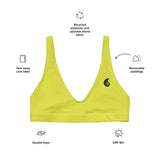 Bikini top rembourré recyclé citron — Couleurs Lagon Nouvelle-Calédonie