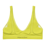 Haut bikini éco-responsable citron — côté Couleurs Lagon