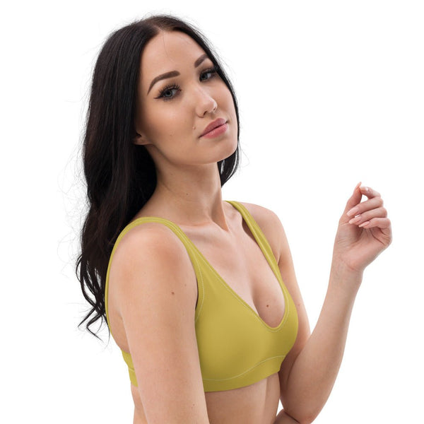 Haut de maillot de bain éco-responsable rembourré Couleurs Lagon GOLD - Couleurs Lagon