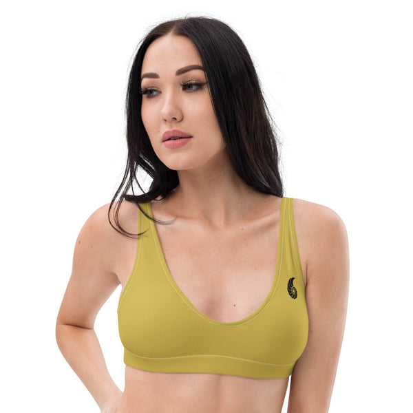 Haut de maillot de bain éco-responsable rembourré Couleurs Lagon GOLD - Couleurs Lagon