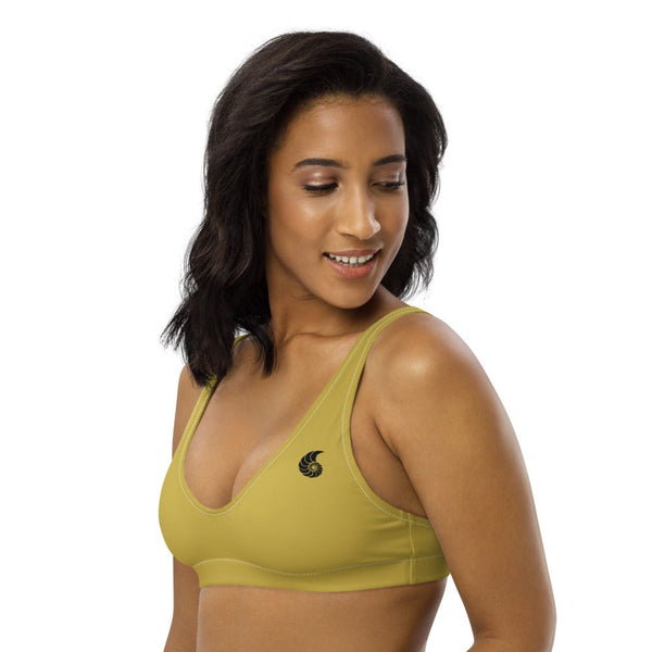 Haut de maillot de bain éco-responsable rembourré Couleurs Lagon GOLD - Couleurs Lagon