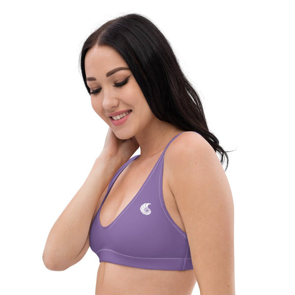 Haut bikini éco lavender doublé — côté Couleurs Lagon