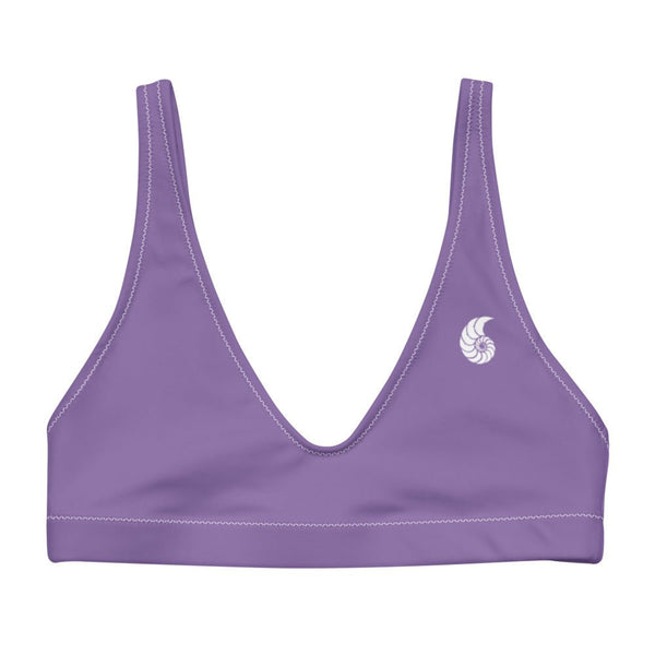 Bikini top rembourré lavender surf plage — avant Couleurs Lagon