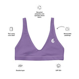 Bikini top rembourré recyclé lavender — Couleurs Lagon Nouvelle-Calédonie
