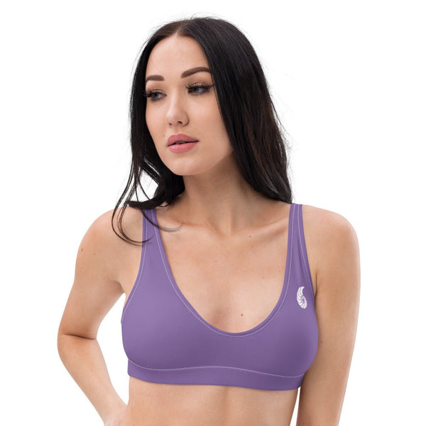 Bikini top recyclé lavender UPF50+ — avant Couleurs Lagon Pacifique