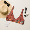 Haut de maillot de bain éco-responsable rembourré Push-Up Couleurs Lagon GORGONES ROUGE - Couleurs Lagon