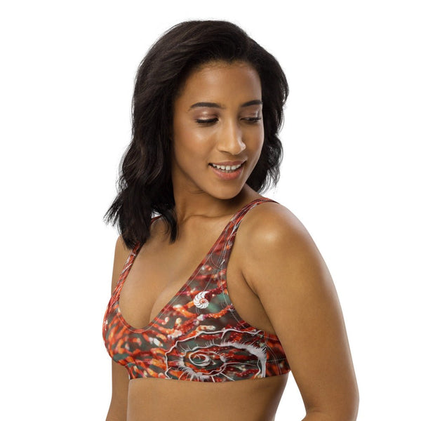 Haut de maillot de bain éco-responsable rembourré Push-Up Couleurs Lagon GORGONES ROUGE - Couleurs Lagon