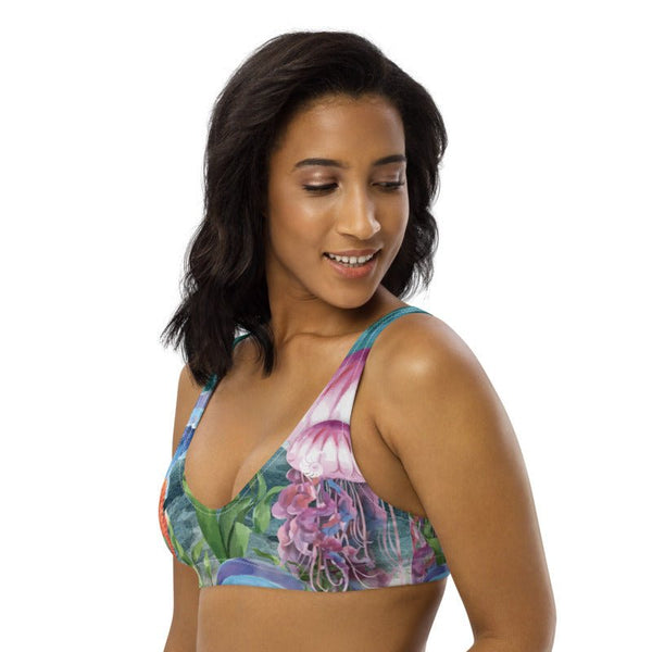 Haut de maillot de bain éco-responsable rembourré Push-Up Couleurs Lagon MARINE 1 - Couleurs Lagon