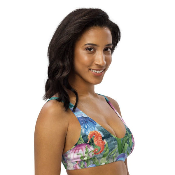 Haut de maillot de bain éco-responsable rembourré Push-Up Couleurs Lagon MARINE 1 - Couleurs Lagon
