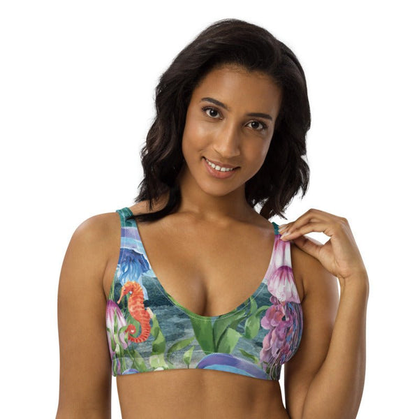 Haut de maillot de bain éco-responsable rembourré Push-Up Couleurs Lagon MARINE 1 - Couleurs Lagon