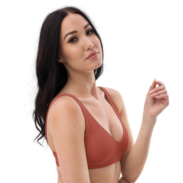 Haut de maillot de bain éco-responsable rembourré Push-Up Couleurs Lagon ROUGE - Couleurs Lagon