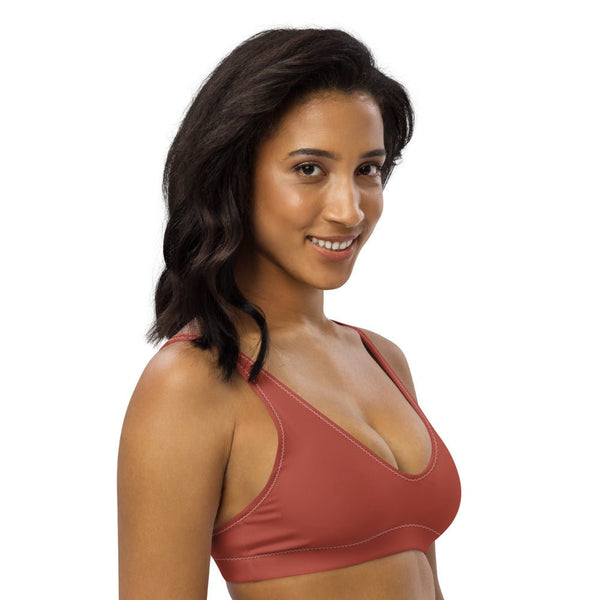 Haut de maillot de bain éco-responsable rembourré Push-Up Couleurs Lagon ROUGE - Couleurs Lagon