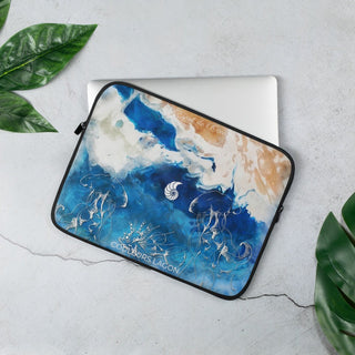 Housse Pour Ordinateur Portable Bleu Outremer Tie Dye - Couleurs Lagon