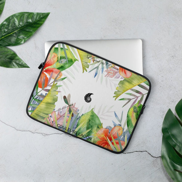 Housse Pour Ordinateur Portable Floral Vert Clair - Couleurs Lagon