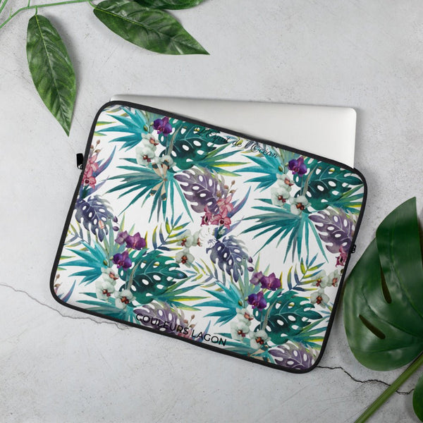 Housse Pour Ordinateur Portable Floral Vert Foncé - Couleurs Lagon