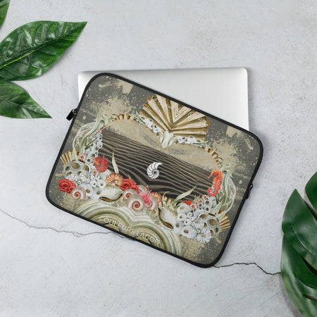 Housse Pour Ordinateur Portable Sable et Coquillages - Couleurs Lagon