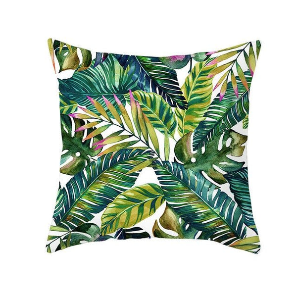 Housses de coussin FLORAL COULEURS LAGON carré 45cm 18" - Couleurs Lagon