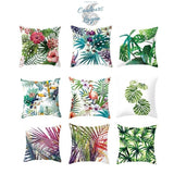 Housses de coussin FLORAL COULEURS LAGON carré 45cm 18" - Couleurs Lagon