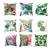 Housses de coussin FLORAL COULEURS LAGON carré 45cm 18" - Couleurs Lagon