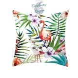 Housses de coussin FLORAL COULEURS LAGON carré 45cm 18" - Couleurs Lagon
