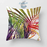 Housses de coussin FLORAL COULEURS LAGON carré 45cm 18" - Couleurs Lagon
