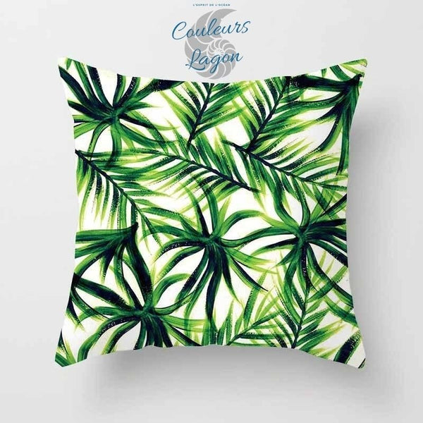 Housses de coussin FLORAL COULEURS LAGON carré 45cm 18" - Couleurs Lagon