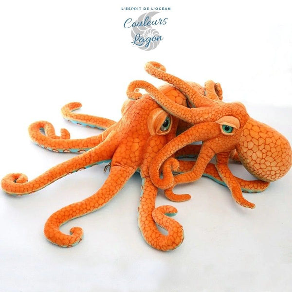 Jouet Peluche Poulpe Géant 25x80cm - Couleurs Lagon - grand & petit modele