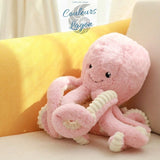 Jouet Peluche Poulpe Mignon 18-80cm - Couleurs Lagon - rose