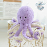 Jouet Peluche Poulpe Mignon 18-80cm - Couleurs Lagon - violet