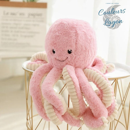 Jouet Peluche Poulpe Mignon 18-80cm - Couleurs Lagon - rose