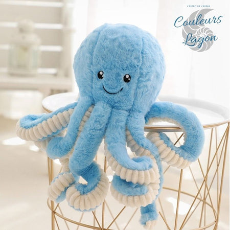 Jouet Peluche Poulpe Mignon 18-80cm - Couleurs Lagon - bleu