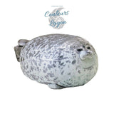 Jouet Peluche Réaliste Grands Phoques 30-80cm - Couleurs Lagon - modele gris grande taille
