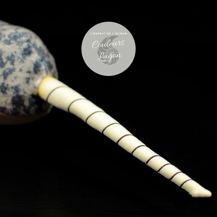 Jouet Peluche Réaliste Narwhal Baleine Licorne 41cm 16in - Couleurs Lagon
