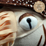 Jouet Peluche Réaliste Nautile 20cm - Couleurs Lagon - gros plan finition hte qté yeux