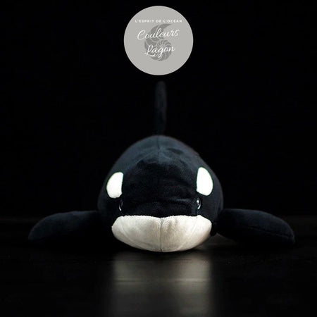 Jouet Peluche Réaliste Orque Epaulard 40cm 16in - Couleurs Lagon - avant
