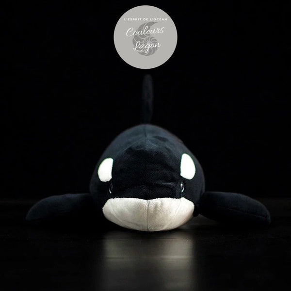 Jouet Peluche Réaliste Orque Epaulard 40cm 16in - Couleurs Lagon - avant