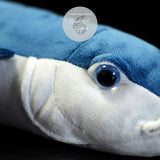 Jouet Peluche Réaliste Poisson-Volant 47cm - Couleurs Lagon - gros plan oeil droit
